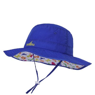 Topi Bucket Perlindungan Matahari Safari Biru 58cm UV 30+ Dengan Penutup Leher