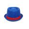 Unisex Fedora Panama Trilby Hat Logo Kustom Warna Biru Disesuaikan 56cm