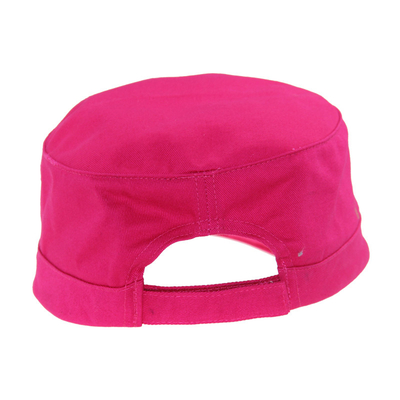 100% kapas merah topi militer dengan bordir khusus dan kristal di depan dan puncak atas