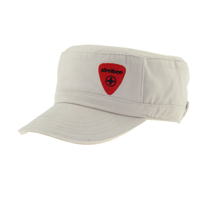 Pre Curved Sandwich Peak Cap Military Cadet Adjustable dengan Velcro Closure