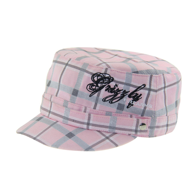 Custom Printing Embroidery Red Military Cadet Cap Curved Brim Tipe
