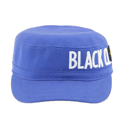 SGS Blue Canvas Cap Militer bordir Casual bordir Cap Militer OEM Pencetakan