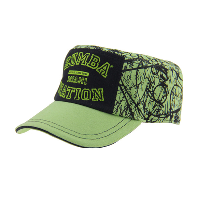 Customization Green Brodered Cadet Hat Adjustable Outdoor Mode
