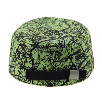 Customization Green Brodered Cadet Hat Adjustable Outdoor Mode