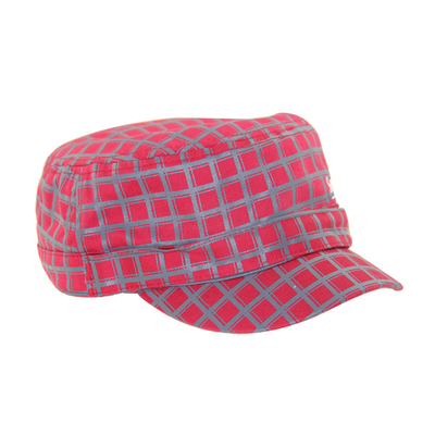 Custom Printing Embroidery Red Military Cadet Cap Curved Brim Tipe