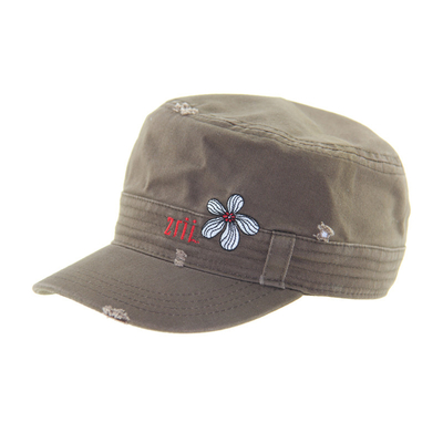 Topeng Angkatan Darat Kotak Vintage Bergaya Topi Militer Bersulam yang Bisa Disesuaikan