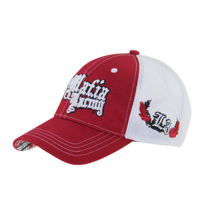 Pre Curved Peak Mesh Trucker Caps 3D bordir Baseball Caps 4 panel
