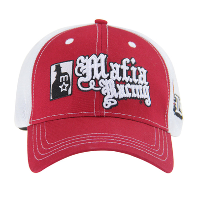 Pre Curved Peak Mesh Trucker Caps 3D bordir Baseball Caps 4 panel