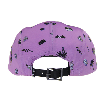 Disesuaikan Semua Tercetak 5 Panel Camping Baseball Cap Untuk Musim Panas