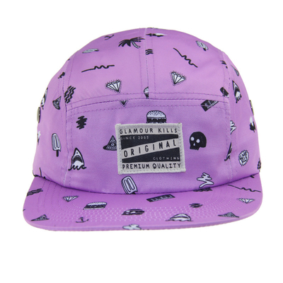 Disesuaikan Semua Tercetak 5 Panel Camping Baseball Cap Untuk Musim Panas