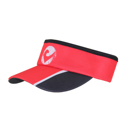 Topeng Sun Visor Olahraga Bergaya Dengan Logo Pencetakan Sublimasi Di Depan Dan Belakang