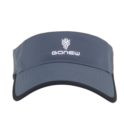 Polyester Tennis Sun Visor Cap Running Sun Visors Dengan Velcro Back Closure