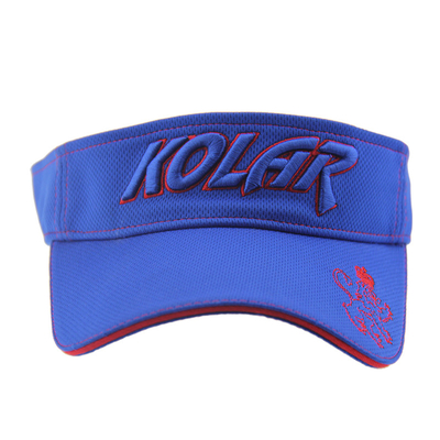 Orang dewasa Polymesh Sun Visor Wanita Topi Custom Puff bordir Logo