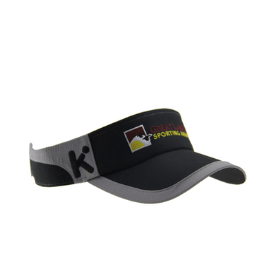Summer Polymesh Embroidery Sports Sun Visor Caps Dengan Puncak yang Curved