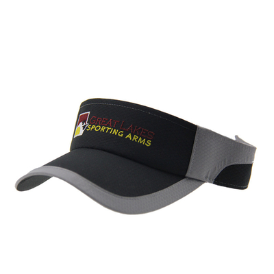 Summer Polymesh Embroidery Sports Sun Visor Caps Dengan Puncak yang Curved