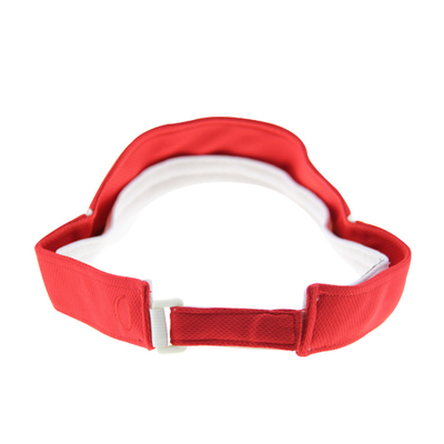 Musim Panas Polymesh Merah Personal Sun Visor Topi Dengan Tutup Adjustable