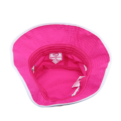 OSFM Ukuran Cotton Custom Brodered Bucket Hat Wanita Penangkapan Ikan Topi Pink