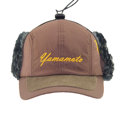 Bergaya Warm Men Waterproof Trapper Hat Dengan Logo Bordir