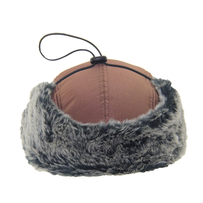 Bergaya Warm Men Waterproof Trapper Hat Dengan Logo Bordir