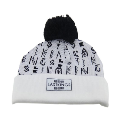 Pria Micro Fleece Cuff Kaus Beanie Dengan bordir Logo Disesuaikan