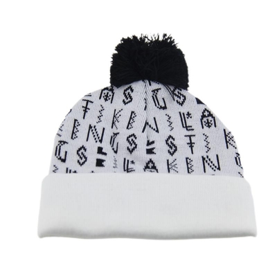 Pria Micro Fleece Cuff Kaus Beanie Dengan bordir Logo Disesuaikan