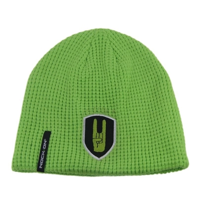 Acrylic Knitted Skully Beanie Hats Brodered Beanie Hats Woven Patch Logo