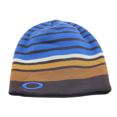 100% acrylic dirajut topi topi fashion garis-garis adat bordir topi