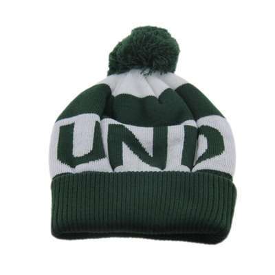 Logo kustom Cetak topi boneka rajutan dengan pola Pom Pom Jacquard