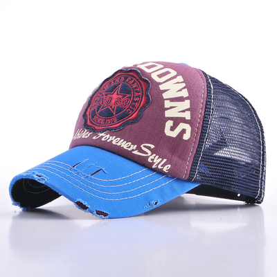 Vintage Adjustable 5 Panel Trucker Hat Pria Wanita Musim Panas Cuci Trucker Cap