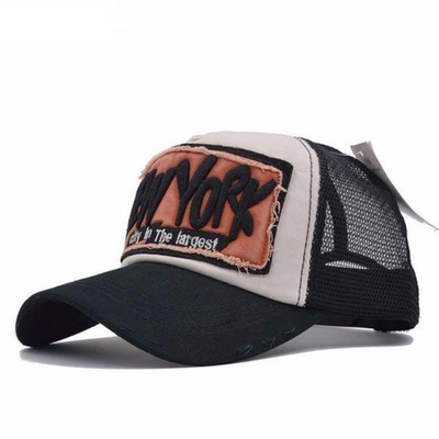 Vintage Adjustable 5 Panel Trucker Hat Pria Wanita Musim Panas Cuci Trucker Cap