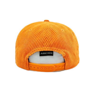 Unisex Konstruksi 6 Panel Snapback Hat Corduroy Flat Peak Profil Tengah Snapback