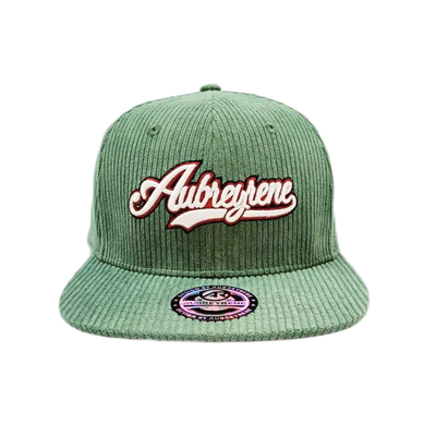 Unisex Konstruksi 6 Panel Snapback Hat Corduroy Flat Peak Profil Tengah Snapback