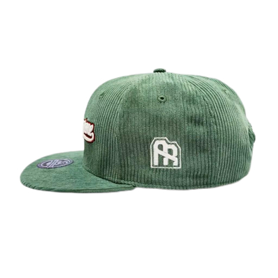 Unisex Konstruksi 6 Panel Snapback Hat Corduroy Flat Peak Profil Tengah Snapback
