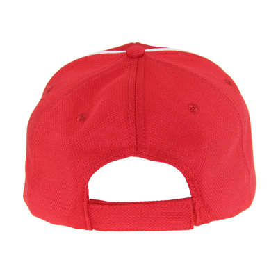 Merah Polymesh bordir Logo Baseball Cap Unisex Low Profile Adjustable Casual Topi