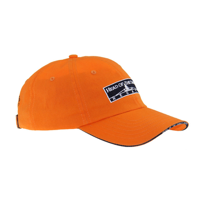 Classic 6 Panel Cotton Embroidery Baseball Cap, Low Profile Sandwich Adjustable Pria Dan Wanita Cap