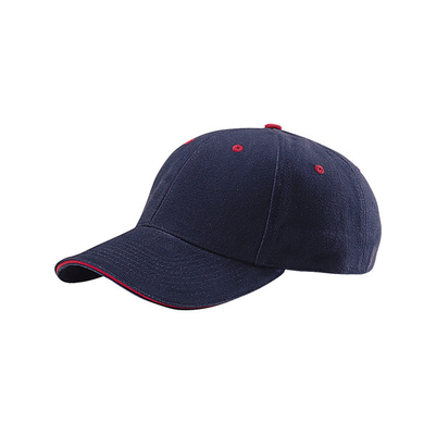 6 Panel Kap Baseball yang Dibangun dari Katun, Low Profile Adjustable Cap Pria dan Wanita