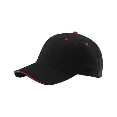 6 Panel Kap Baseball yang Dibangun dari Katun, Low Profile Adjustable Cap Pria dan Wanita