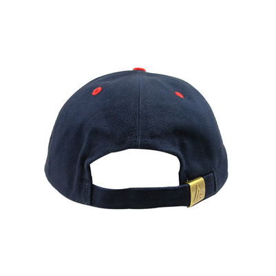 6 Panel Kap Baseball yang Dibangun dari Katun, Low Profile Adjustable Cap Pria dan Wanita