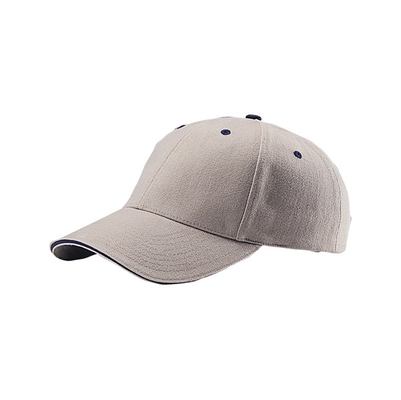 6 Panel Kap Baseball yang Dibangun dari Katun, Low Profile Adjustable Cap Pria dan Wanita