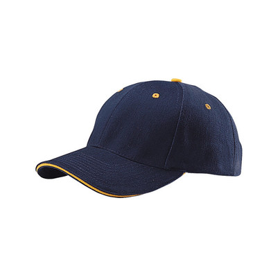 6 Panel Kap Baseball yang Dibangun dari Katun, Low Profile Adjustable Cap Pria dan Wanita