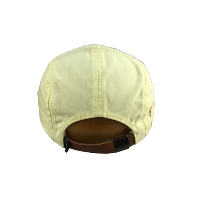 Logo bordir Cap Kamp Lima Panel Dengan Tutup Gembok Visor Flat Suede