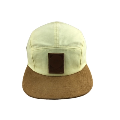 Logo bordir Cap Kamp Lima Panel Dengan Tutup Gembok Visor Flat Suede