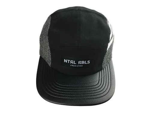 Topeng Kamp 5 Panel Bergaya Dengan Visor PU Flat Dan Logo Label Woven