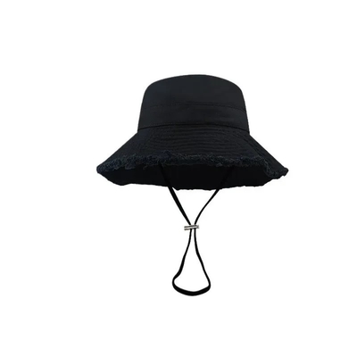 Sun Prevent Cotton Canvas Wide Brim Bucket Hat Pantai Bucket Hat Bergaya