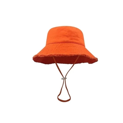 Sun Prevent Cotton Canvas Wide Brim Bucket Hat Pantai Bucket Hat Bergaya