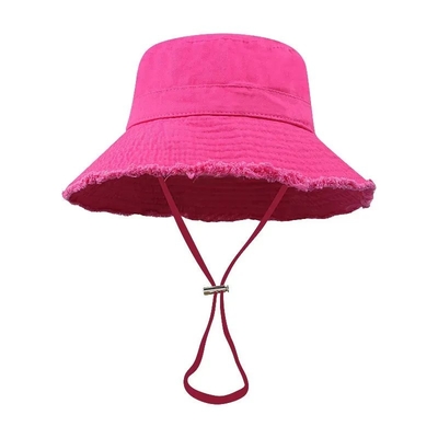 Sun Prevent Cotton Canvas Wide Brim Bucket Hat Pantai Bucket Hat Bergaya