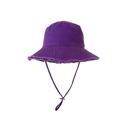 Sun Prevent Cotton Canvas Wide Brim Bucket Hat Pantai Bucket Hat Bergaya