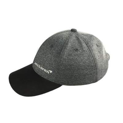 Pencetakan Reflektif Sepeda Baseball Cap Multi Panel Bahan Campuran Wol
