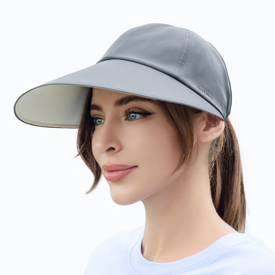 UPF 50+ Reversible Women's Large Brim Visors Printed Sun Visor Headwear