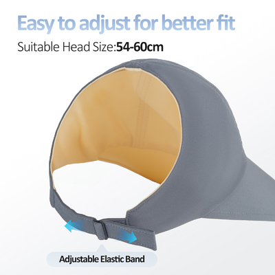 UPF 50+ Reversible Women's Large Brim Visors Printed Sun Visor Headwear